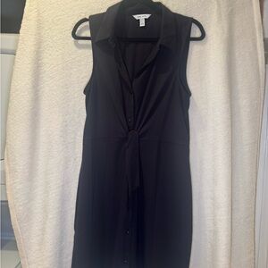 Nine West Black Tie Front Sleeveless Dress